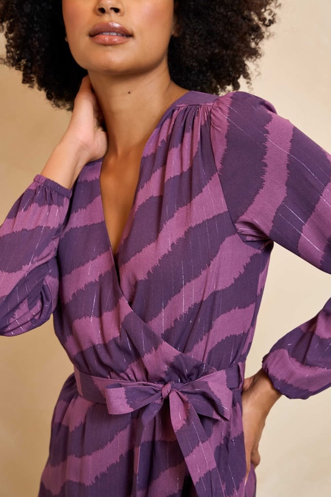 Jurk Eluna | Purple Faded Stripe