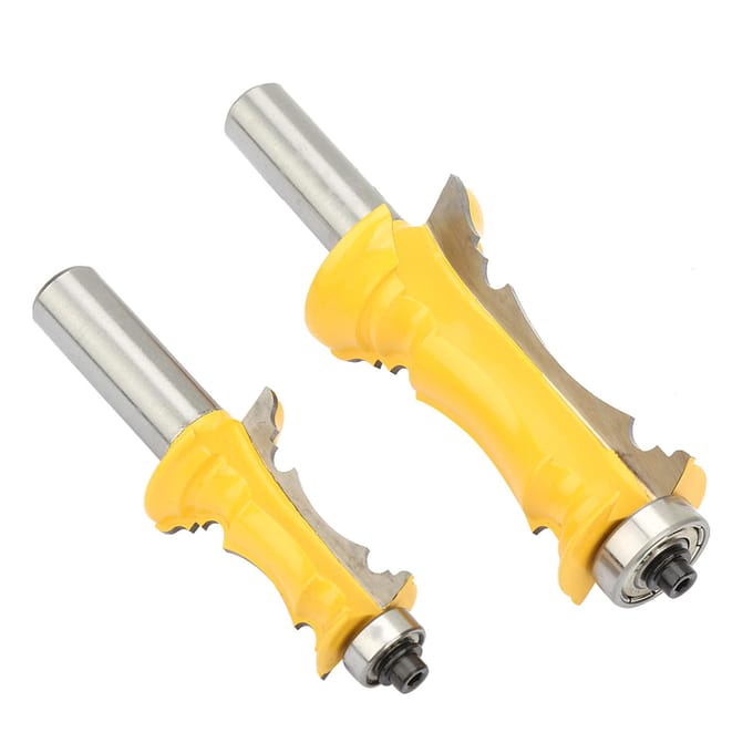 2 stuks Kroonlijst Routerbit 12 Inch Schacht Houtbewerking Frees