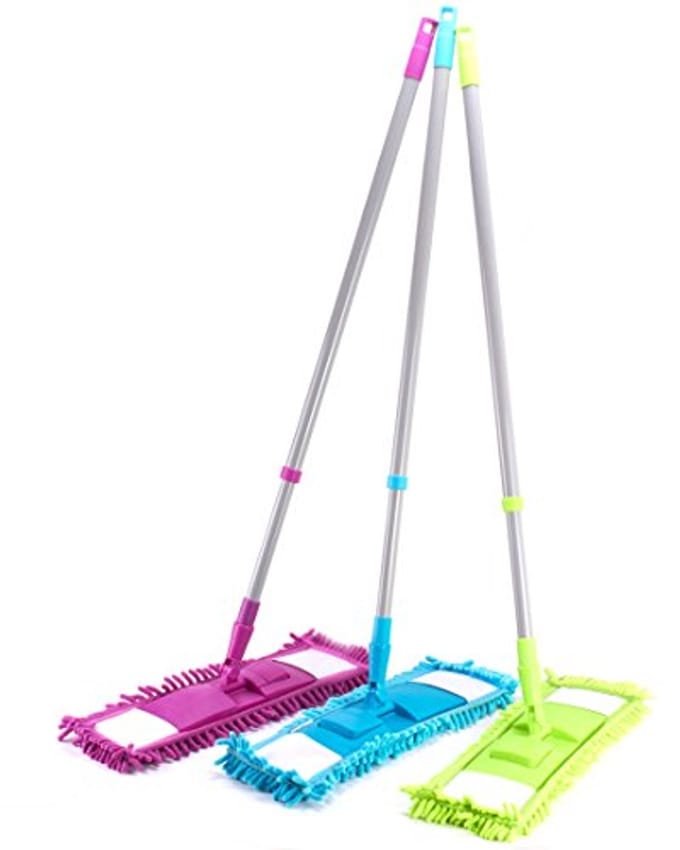 Microvezel Vloerreiniger met Verstelbare Telescoopsteel 68-120 cm