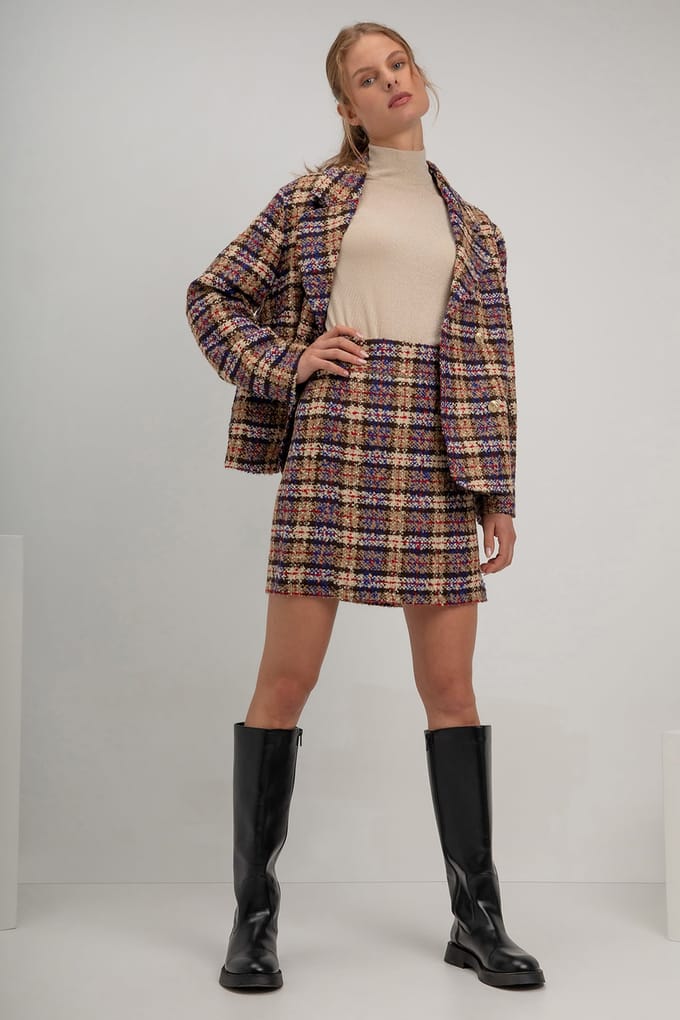 Josephine & Co Sem Blazer Caramel Print Größe: 38 | Blazer Outlet | Damen | Braun