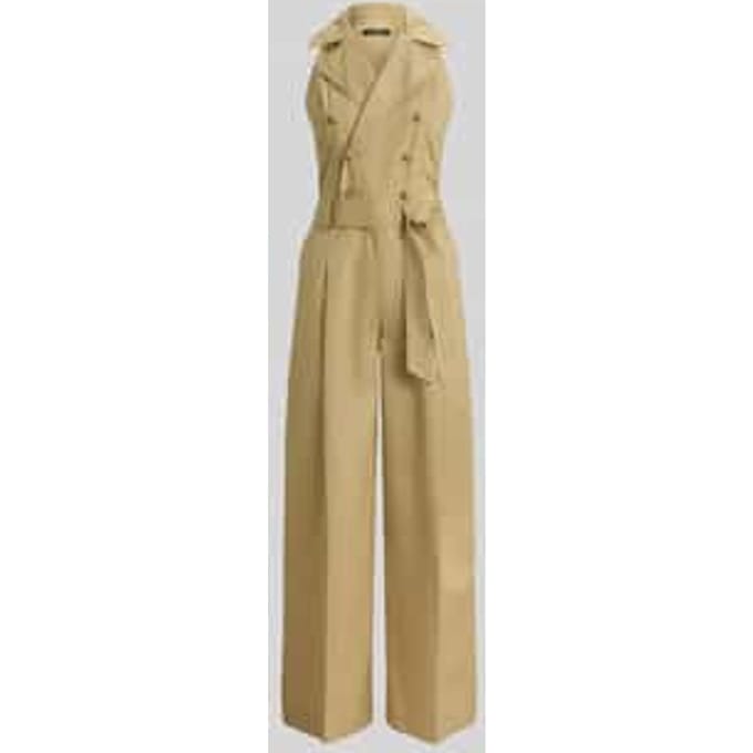 regular fit jumpsuit van puur katoen