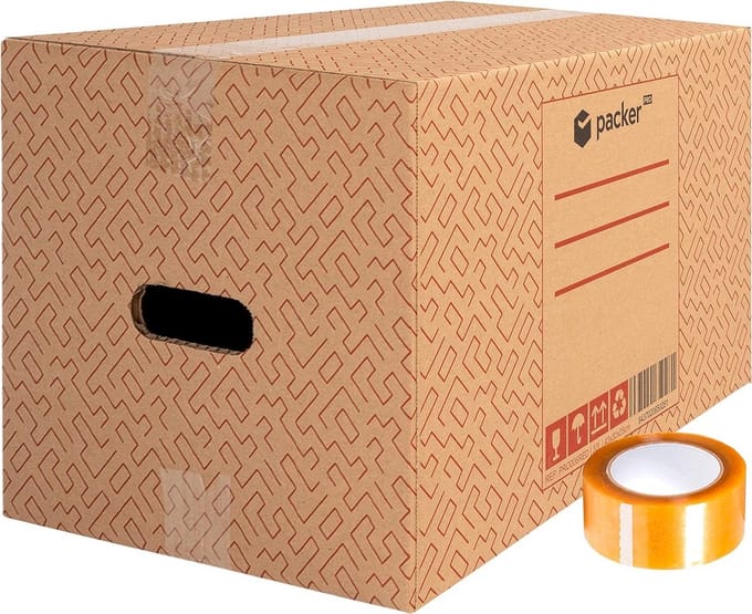 Set van 20 Verhuisdozen en Opslagdozen met Handvatten en Plakband Robuust