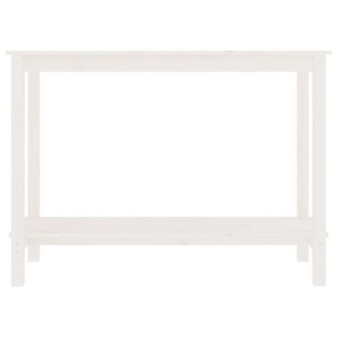 vidaXL - Wandtafel - 110x40x80 - cm - massief - grenenhout - wit