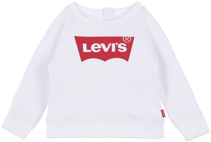 Levi´s ® Kids Ket Item Logo Sweatshirt Wit 9 Months Meisje