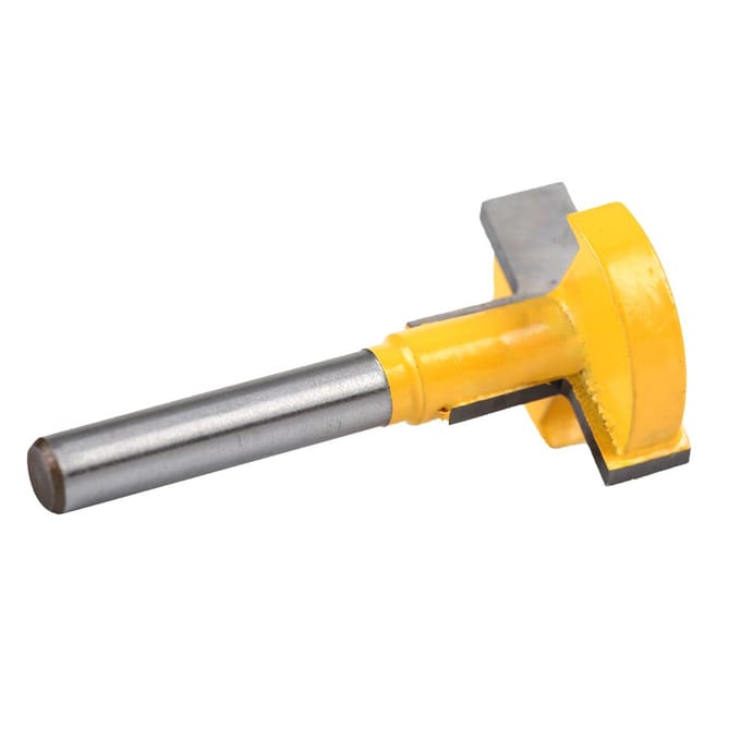 1 4 Schacht Gesmede Carbide T-sleuf Houtbewerking Frees Router Bit Houtbewerking Snijder(Geel 27mm) geel