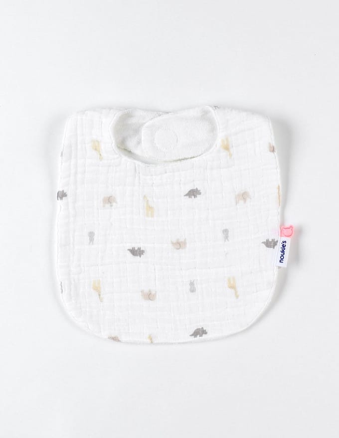 Noukie's - 3 pack - Slabbetjes - Animal - 0 / 12 maand