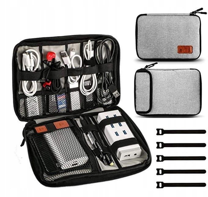 Reisorganizer voor kabels en accessoires - Grijs