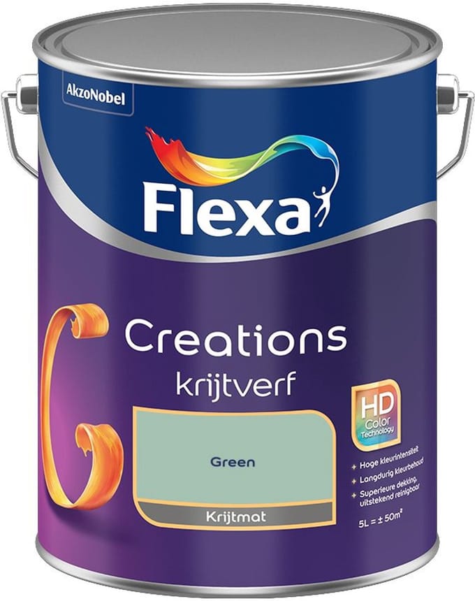 Flexa - Creations Muurverf Krijt - Green - Mengverf - 5 L
