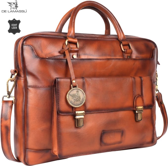 DE LAMASSU® Winston (Licht Bruin) MZ-1029 – Klassiek vakmanschap met moderne functionaliteit .