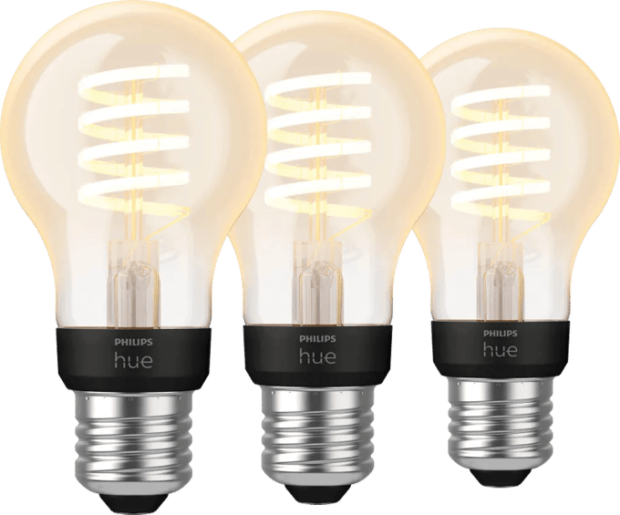Philips Hue Filamentlamp White Ambiance Standaard E27 3-pack