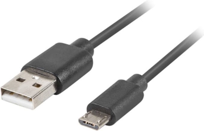 Lanberg Usb 2.0 Micro Bm-Am Kabel 1.0M Qc 3.0 Voor Tablets Snel Opladen