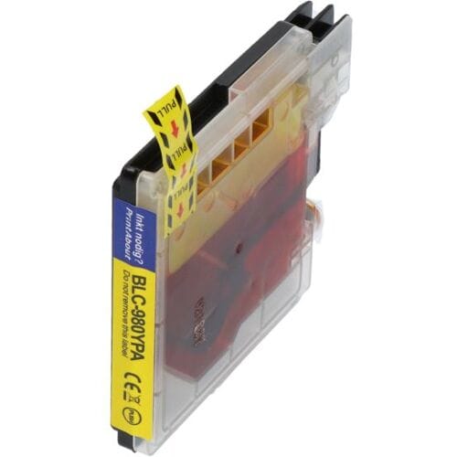 PrintAbout Inktcartridge LC-980Y Geel geschikt voor Brother