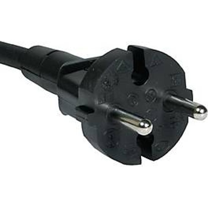 Aansluitkabel H07RN-F 2x1 mm² 5 m met contourstekker, zwart
