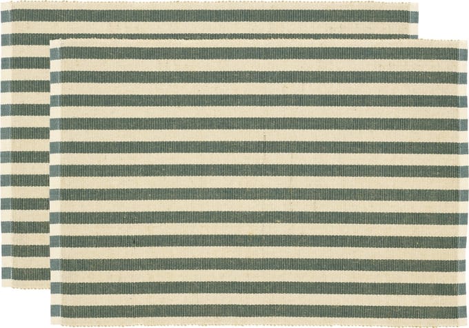 Södahl Statement Stripe Placemat 33 x 48 cm 2 stuks Green