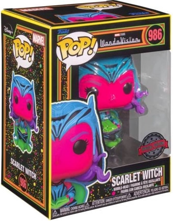 Pop Marvel: WandaVision - Scarlet Witch(Blacklight) - Funko Pop #986