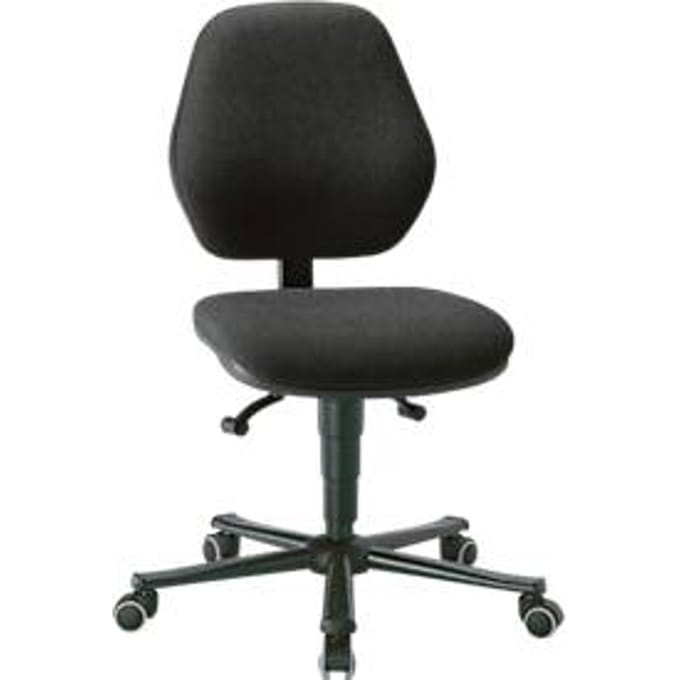 Labostoel LEANOS 9133, stoffen bekleding, Duotec zwart gemêleerd