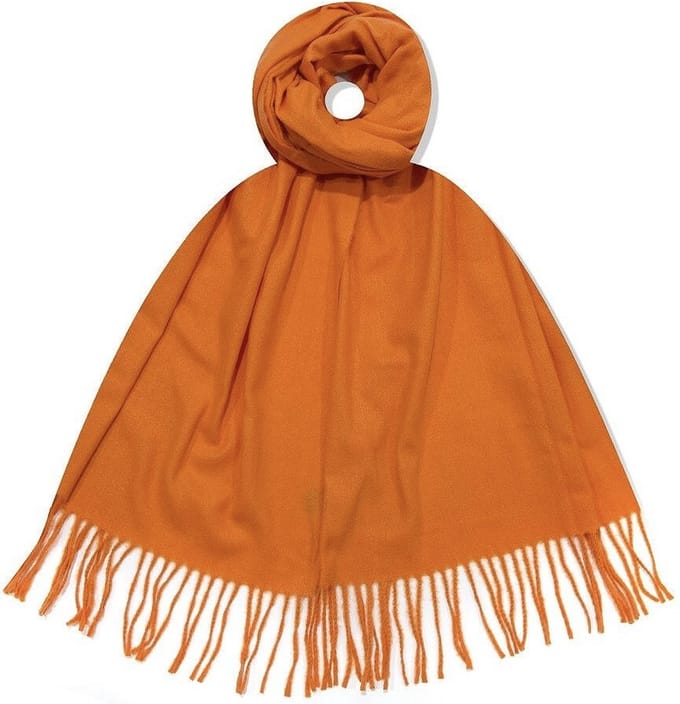 Lange Warme Sjaal - Effen - Oranje - 180 x 73 cm (823323024#)