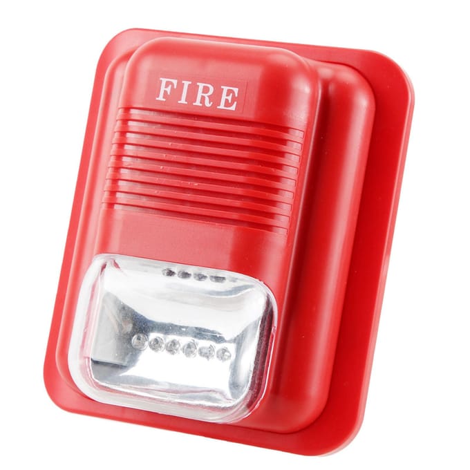 DC12V 24V Geluid en Licht Brandbeveiligingsalarm Waarschuwing Stroboscoop Sirene Alert Veiligheidssysteem red