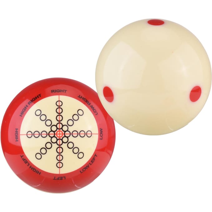 2pcs Rouge Blanc Résine Billard Entraînement Balle de Queue Billard Balle d'Entraînement Pratique Artéfact 1 Point Rouge beige