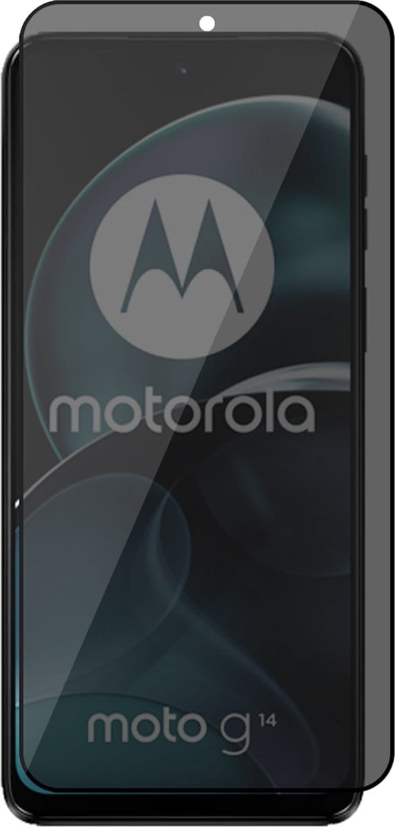 Privacy Screenprotector geschikt voor Motorola Moto G14 - Volledig Dekkend Glas Screen Protector