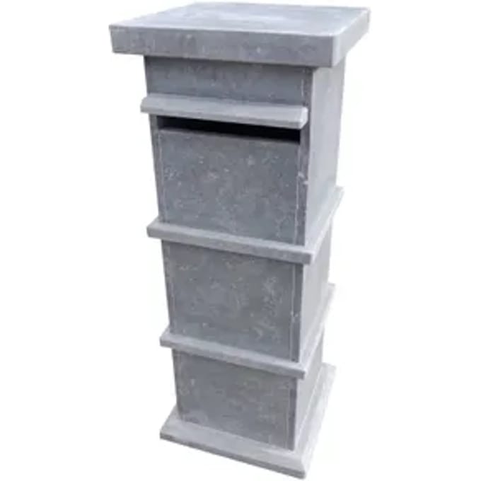 Vasp Pakketbrievenbus Pamplona - Natuursteen - Blauw - 40x105x40cm