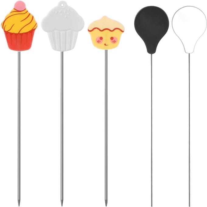 5-delige RVS Cake Testers Set - Herbruikbare Cake Testers Naalden voor Perfecte Bakresultaten