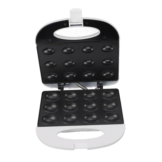 Elektrische Notenwafelmaker Dubbelzijdig 12 stuks Capaciteit Multifunctionele Walnotencake Maker Machine voor L(for 6.5-9kg) black