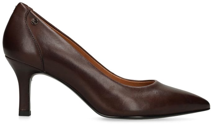 No Stress - Dames - Bruine leren pumps - Maat 36