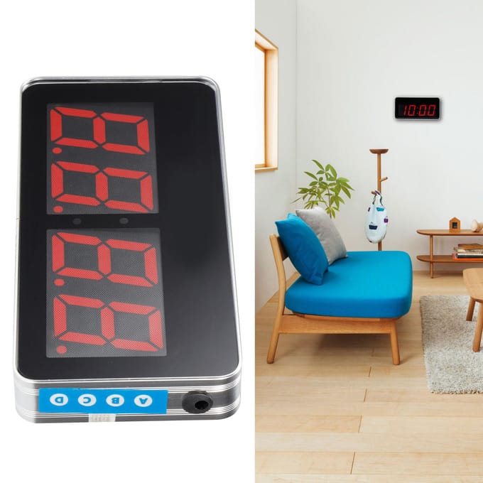 Moderne USB-gevoede Lichtgevende LED Digitale Klok voor Thuis Woonkamer Keuken Kantoor Gebruik DC5V black