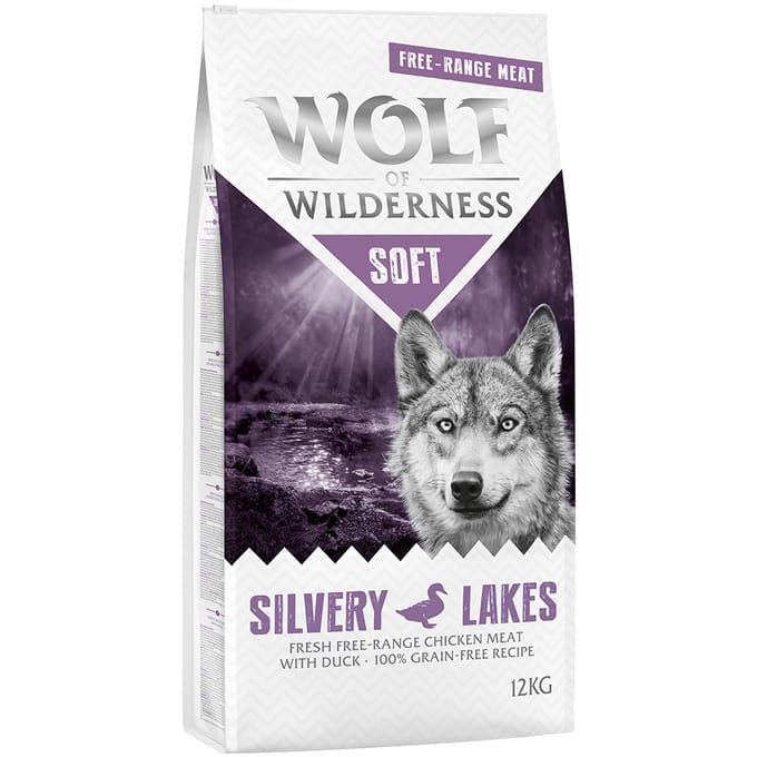 12kg Silvery Lakes Scharrelkip & Eend Wolf of Wilderness Soft Hondenvoer