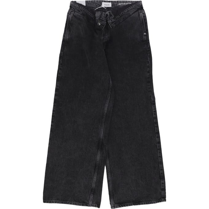 Vrouwen Jeans Roll Up Denim Black