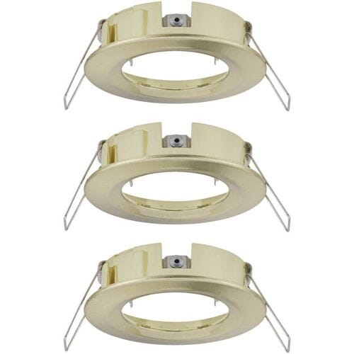 Inbouwlamp Choose Basisset star IP44 rond 78 mm max. 3x10W 230V dimbaar Messing geborsteld