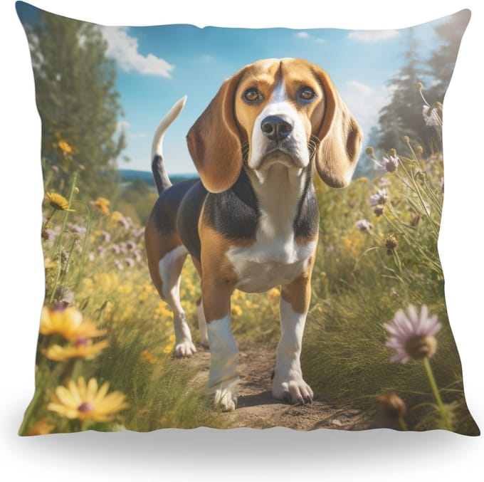 Kussen - Huisdier Portret - Beagle 2 - 50 cm