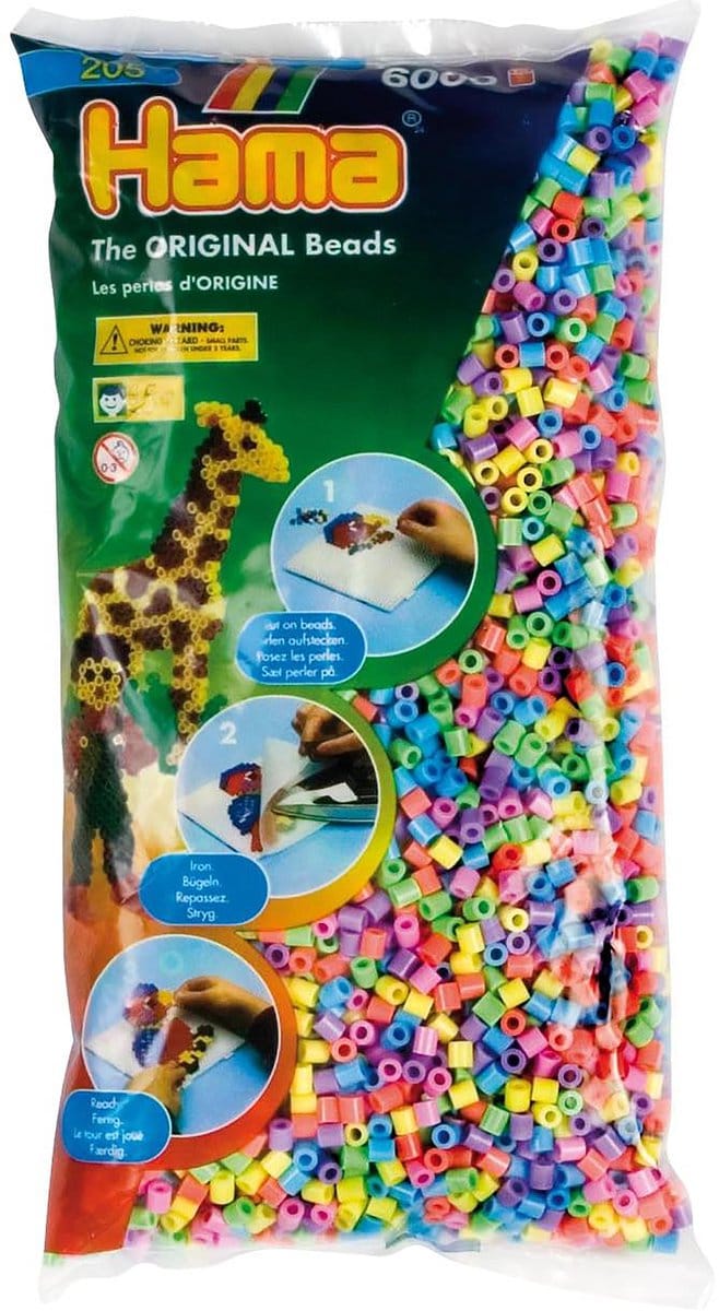 Hama Kralen 6000st mix pastelkleuren Strijkkralen & -parels