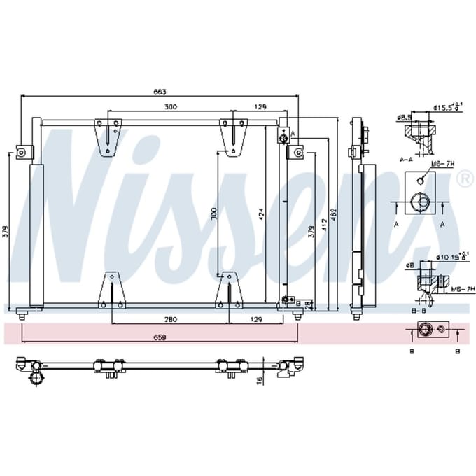 Condensator, airconditioning NISSENS 940373