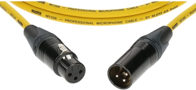 Klotz M1FM5N1000 Microfoonkabel geel 10 m - Microfoonkabel