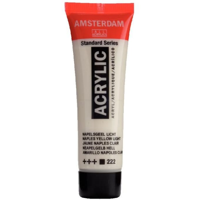 Verf - Acryl - 222 - Napels geel licht - Amsterdam - 20ml