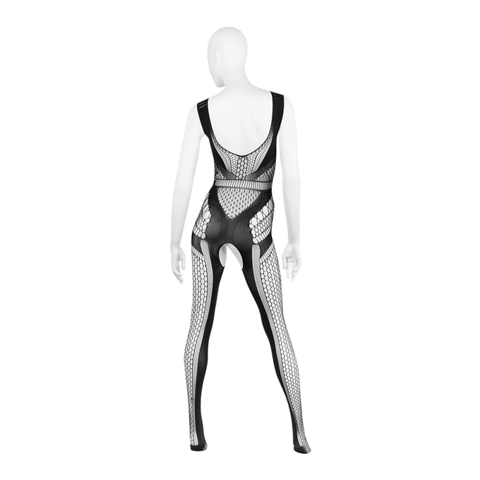 Bodystocking Pink Lipstick Zwart (Één maat)