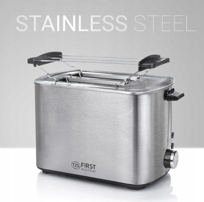 TZS First Austria Broodrooster - Toaster - 7 Warmteniveaus - 2 Sneetjes - 850W - RVS
