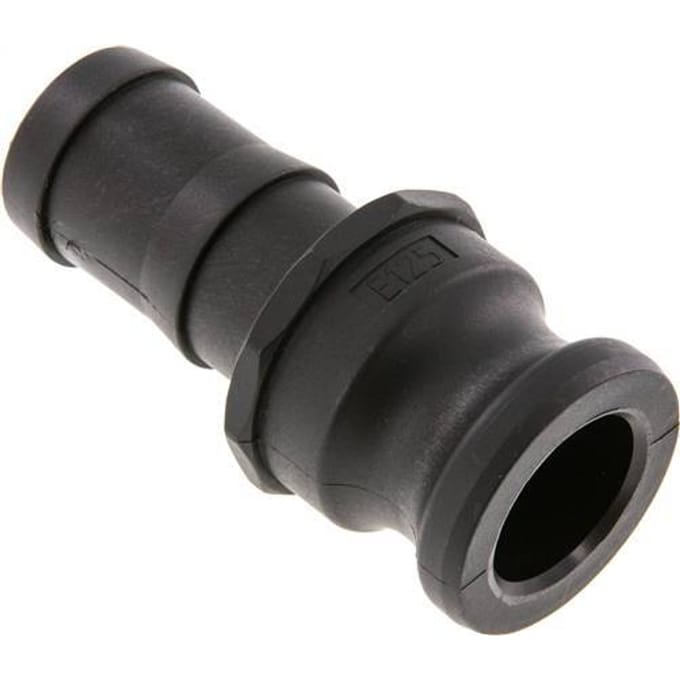 Camlock DN 32 (1 1/4'') Koppeling Polypropyleen met slangpilaar (32 mm) Type E MIL-C-27487