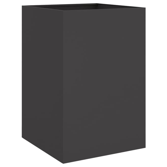 vidaXL - Plantenbak - 52x48x75 - cm - staal - zwart