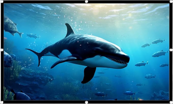 Projectiescherm Buiten - Draagbaar Scherm - Film Avonden - Kreukvrij Polyester - 100 Inch - Wit