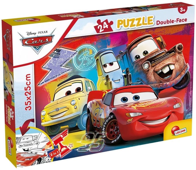 Lisciani - Cars - Double face - Puzzel - 24 stukjes