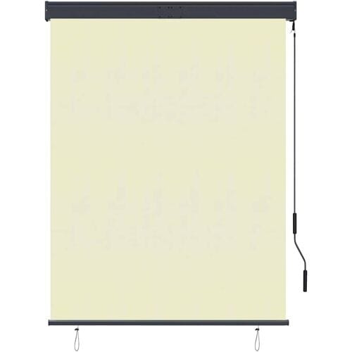 vidaXL - Rolgordijn - voor - buiten - 120x250 - cm - crème