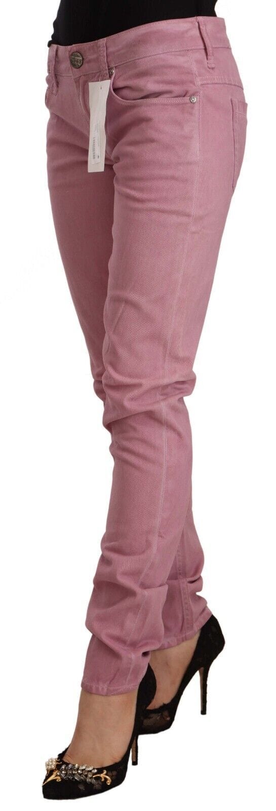 Roze Jeans Casual Stijl