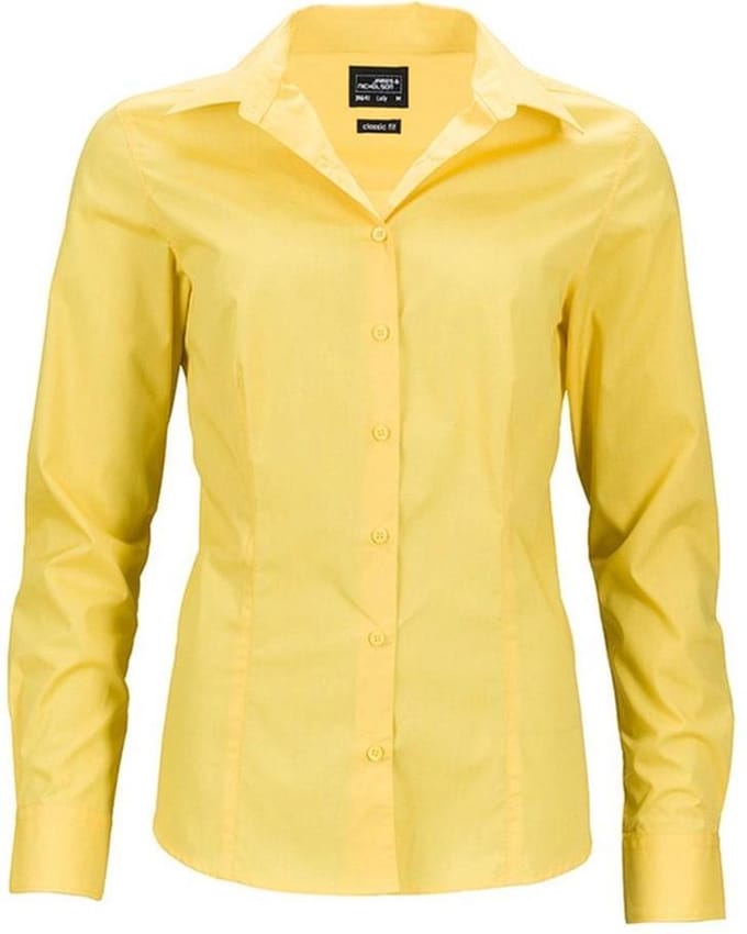Daiber Dames/dames Longsleeve Business Shirt (Geel)