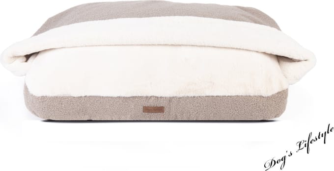 Snuggle Cave Hondenkussen Boucle Deluxe Taupe Large 100cm Wasbare hoes! Supersoft