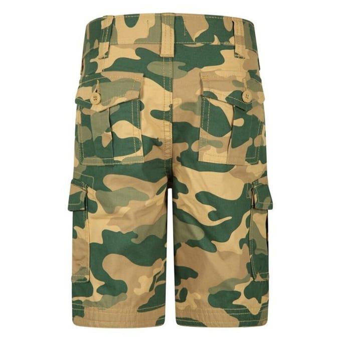 Mountain Warehouse Childrens/Kids Camo Cargo Shorts (Licht beige/groen)