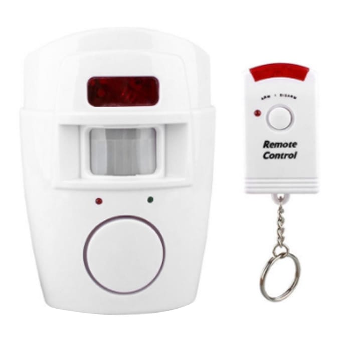 IR Sensor Alarm met Afstandsbediening Luid Geluid Hoge Gevoeligheid Bewegingssensor Detector voor Deur white