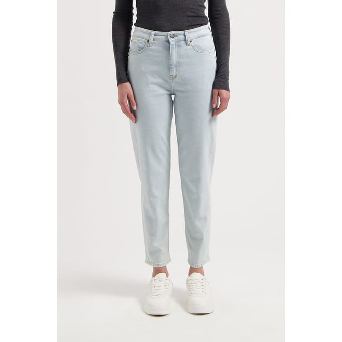 Mud Jeans Mams High Tapered Light Stone Größe: W26L32 | Jeans Outlet | Damen